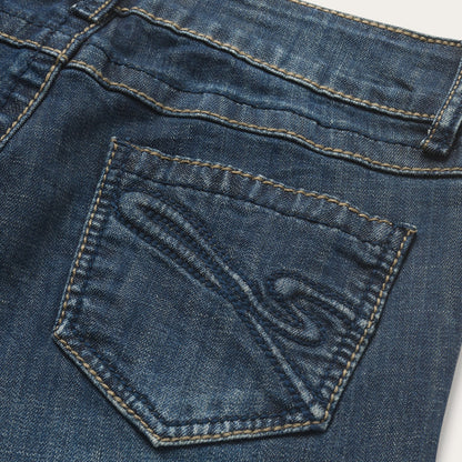 818 Bootcut Jean With "S" Back Pocket Blue