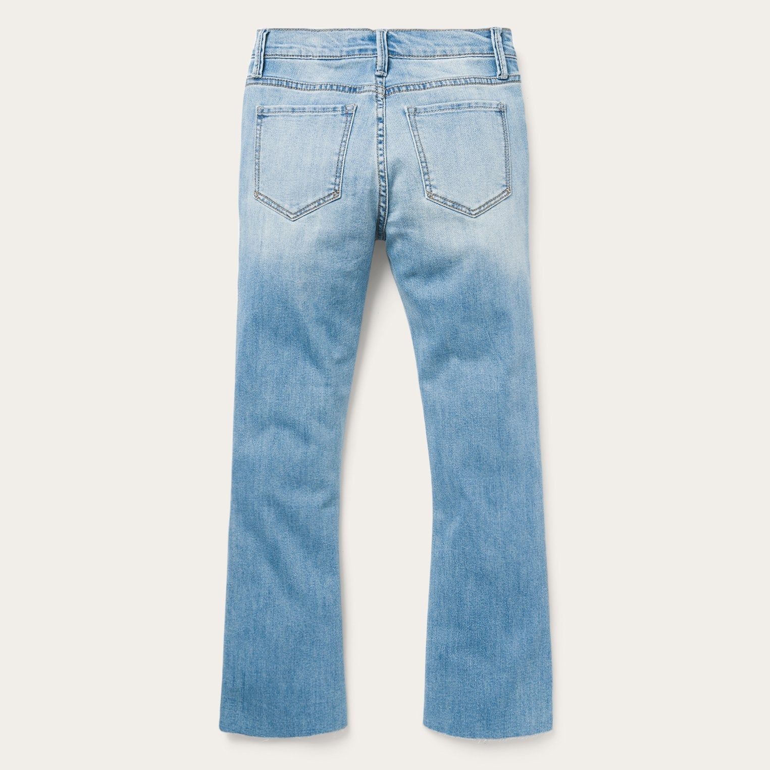 High Waist Flare Crop Jean Blue