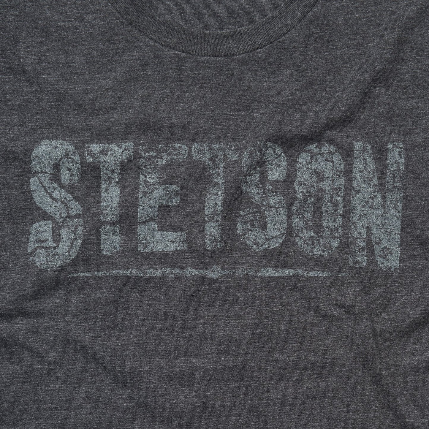 Distressed Stetson Graphic Tee Grey