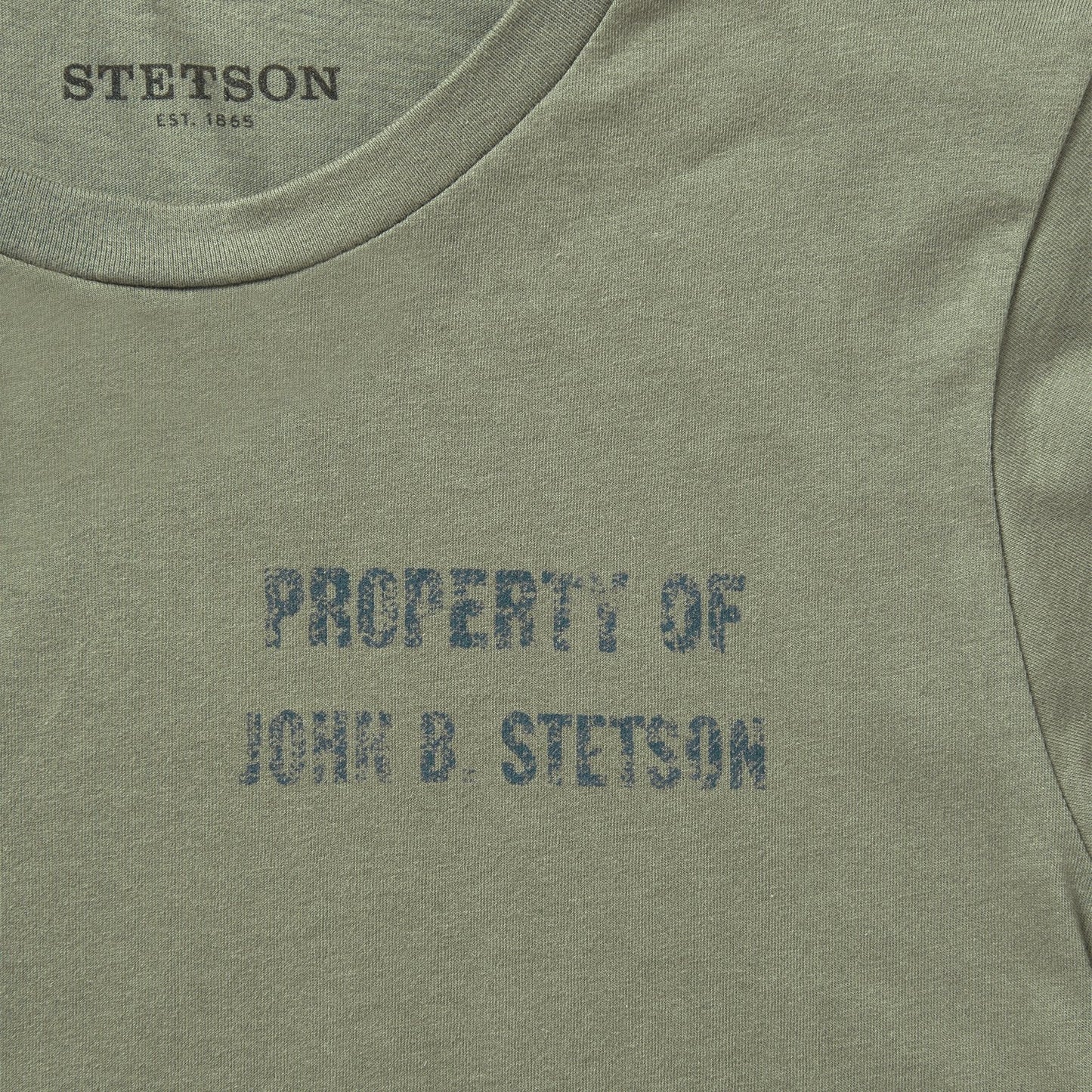 Property Of John B Stetson Tee Green