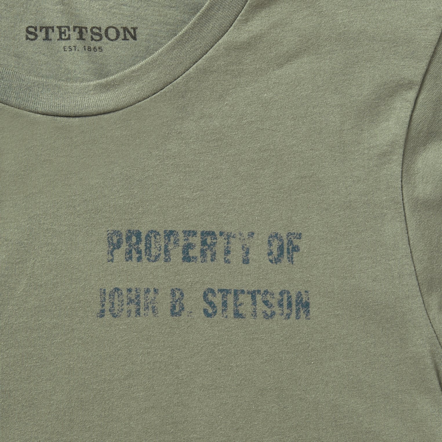 Property Of John B Stetson Tee Green