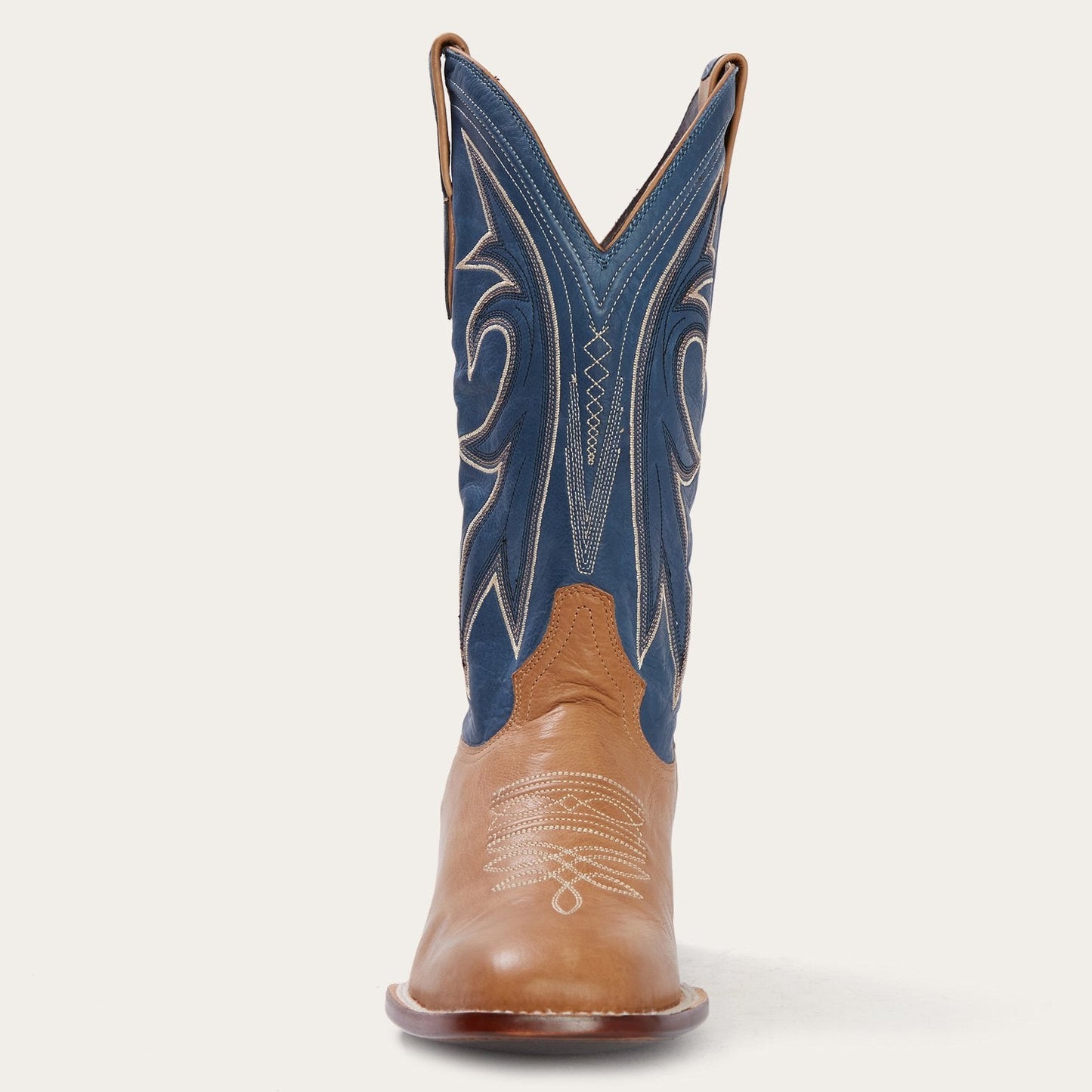 Casper Tan & Blue Matte Cowboy Boot Tan
