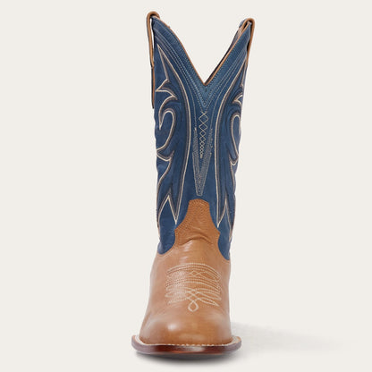 Casper Tan & Blue Matte Cowboy Boot Tan