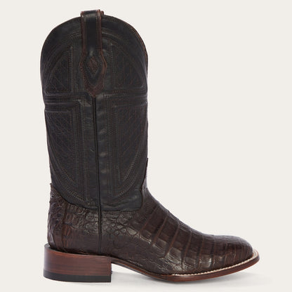 Kaycee Brown Caiman Belly Cowboy Boot Brown