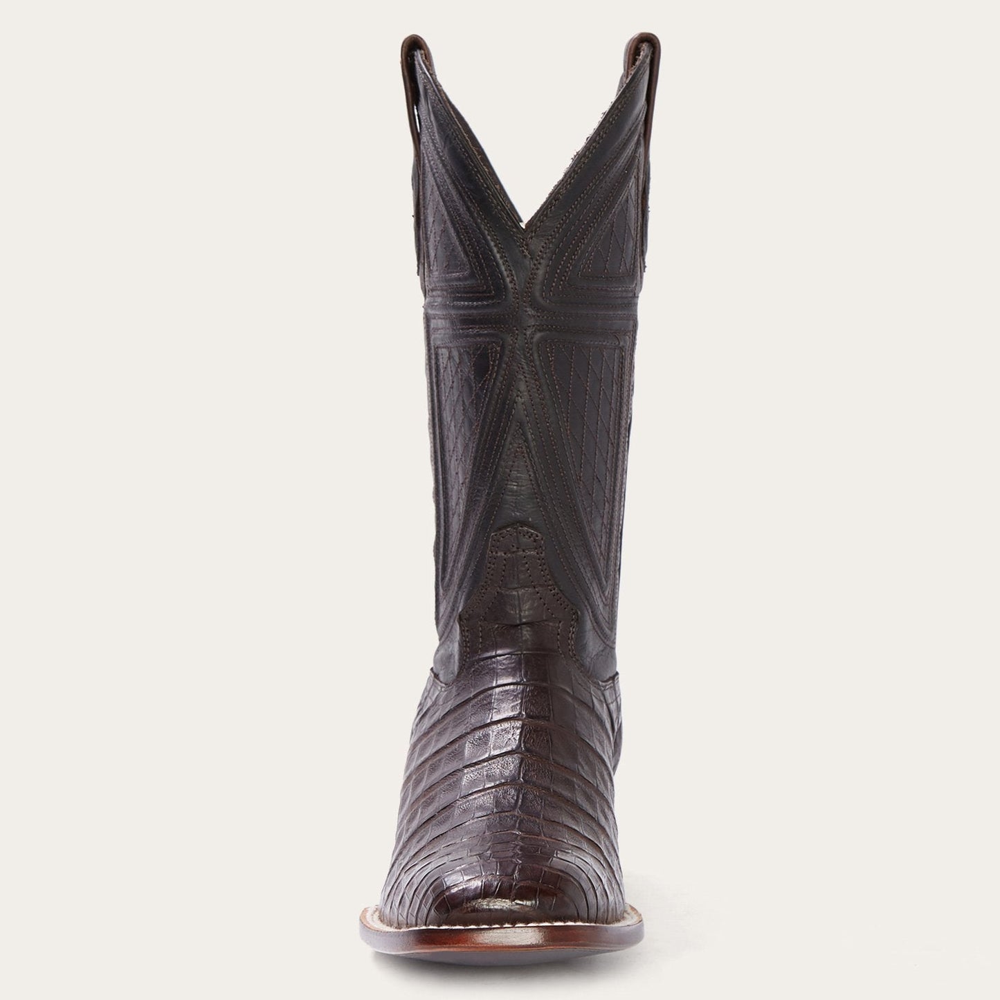 Kaycee Brown Caiman Belly Cowboy Boot Brown