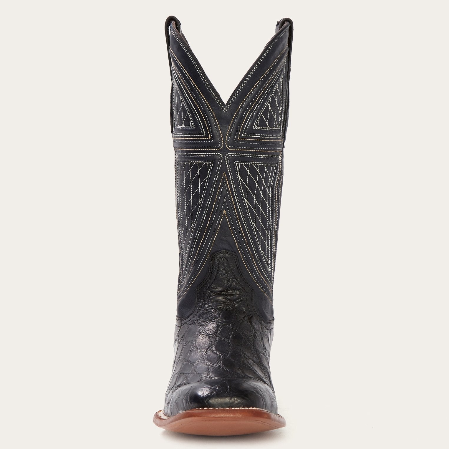 Black Falls Alligator Cowboy Boot Black