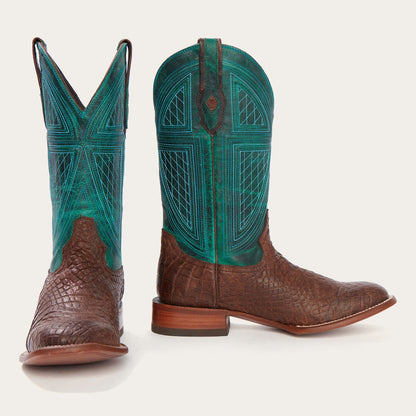 Big Horn Tobacco Alligator Cowboy Boot Brown