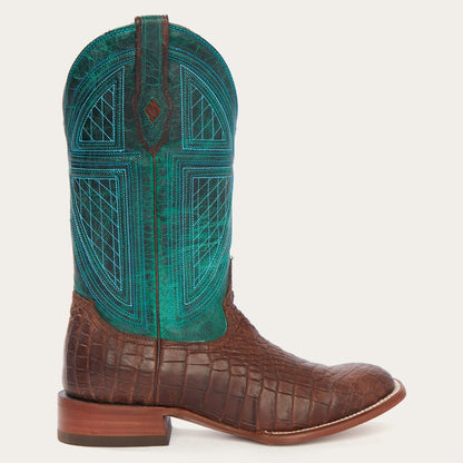 Big Horn Tobacco Alligator Cowboy Boot Brown