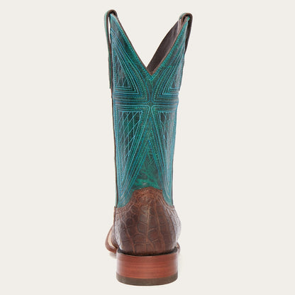 Big Horn Tobacco Alligator Cowboy Boot Brown