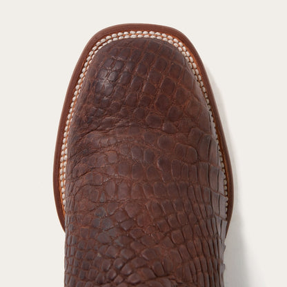 Big Horn Tobacco Alligator Cowboy Boot Brown