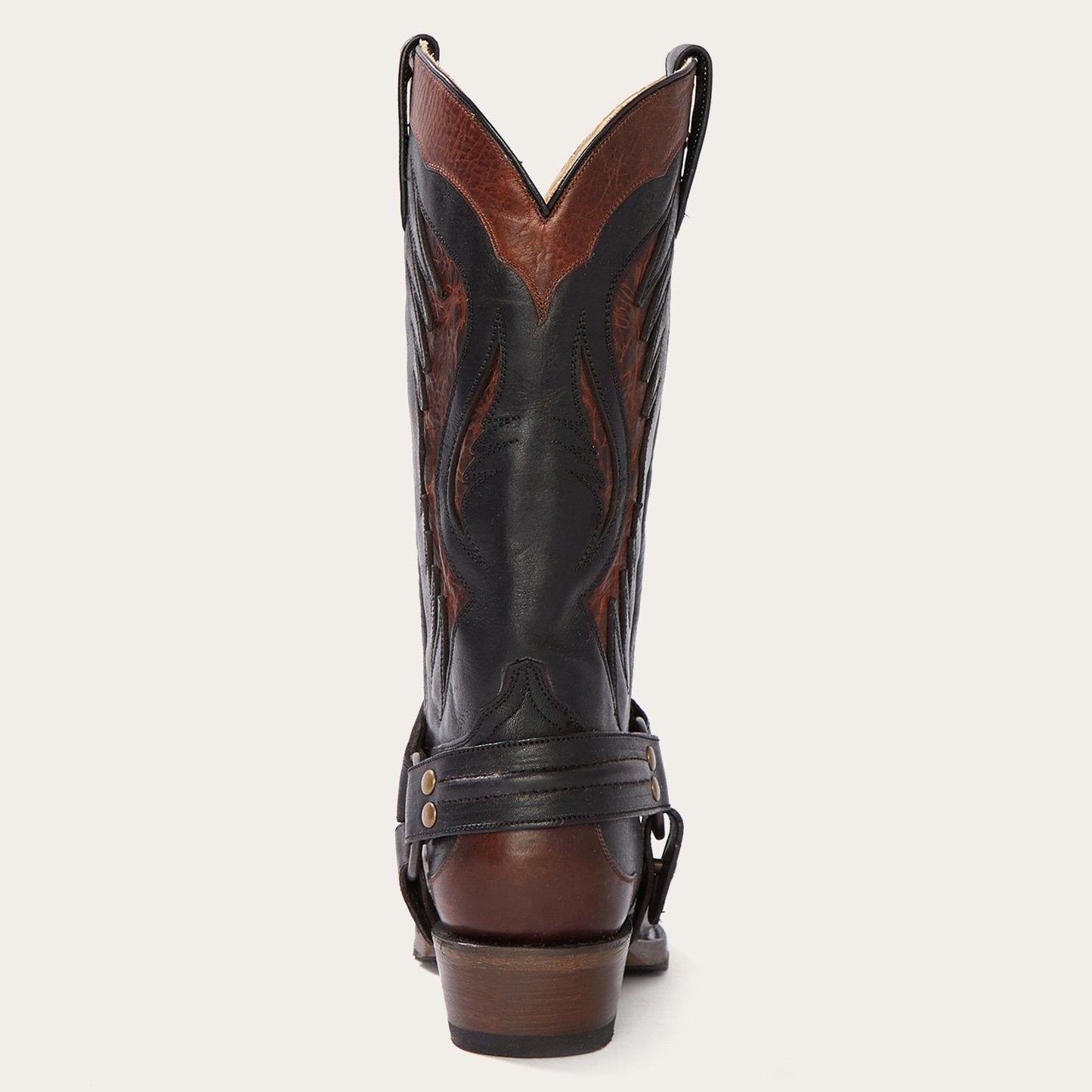 Biker Outlaw Oiled Leather Cowboy Boot Brown