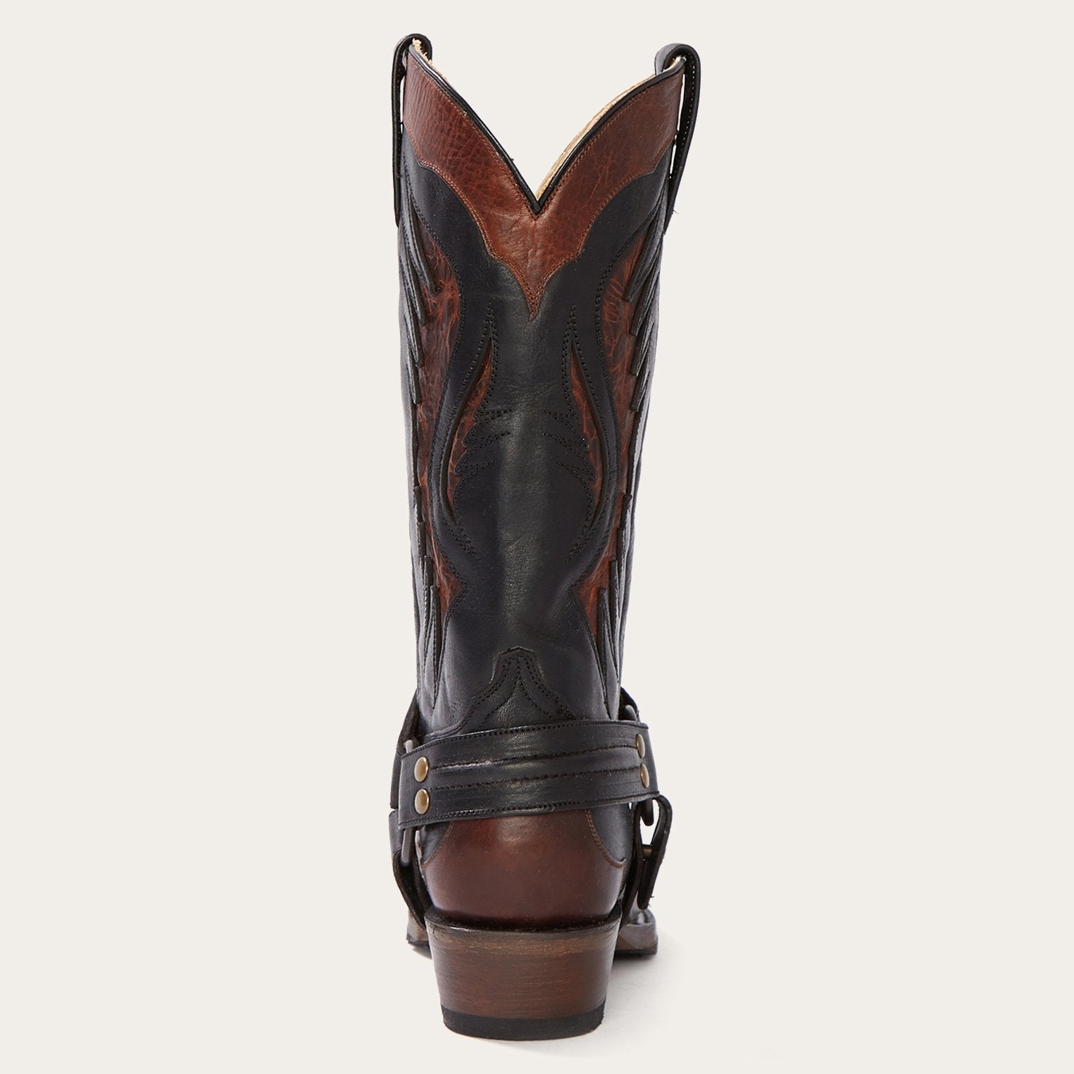 Biker Outlaw Oiled Leather Cowboy Boot Brown