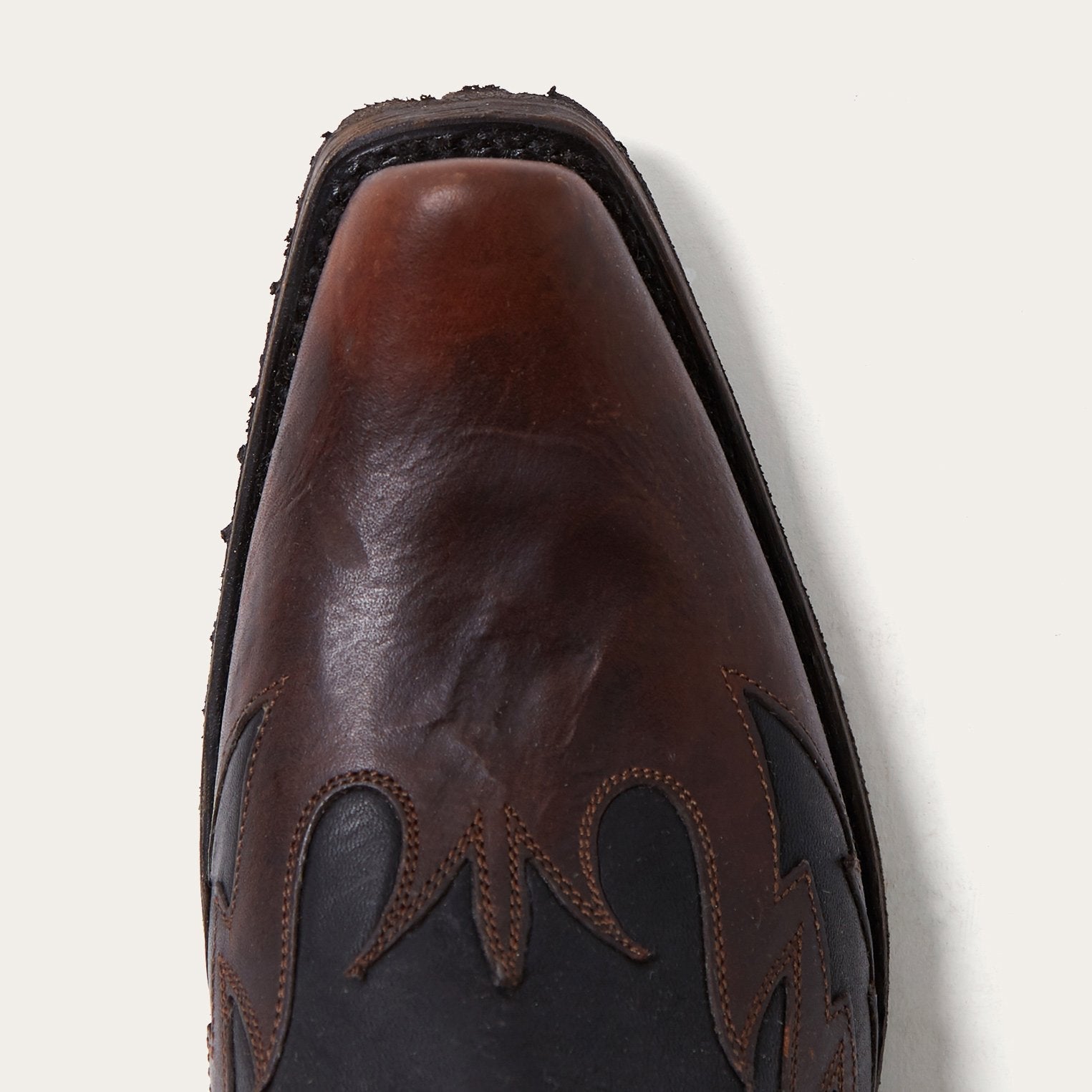Biker Outlaw Oiled Leather Cowboy Boot Brown