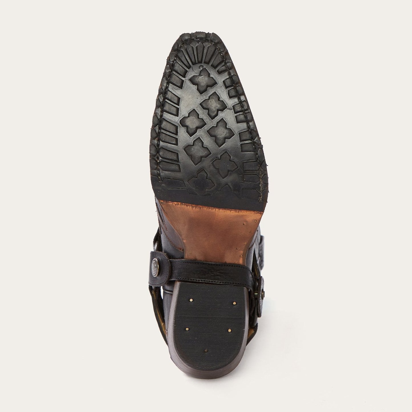 Biker Outlaw Oiled Leather Cowboy Boot Brown