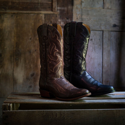 Carlisle Western Boots Distressed Brown