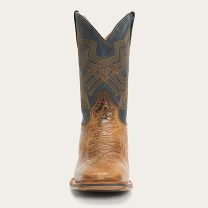 Goddard Burnished Blue & Brown Leather Boot Brown