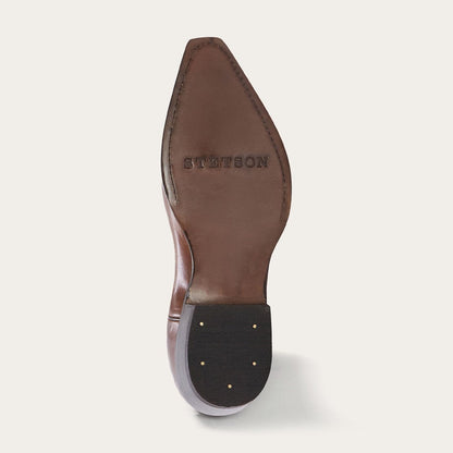 Adeline Burnished Brown Back Zip Cowboy Boot Brown