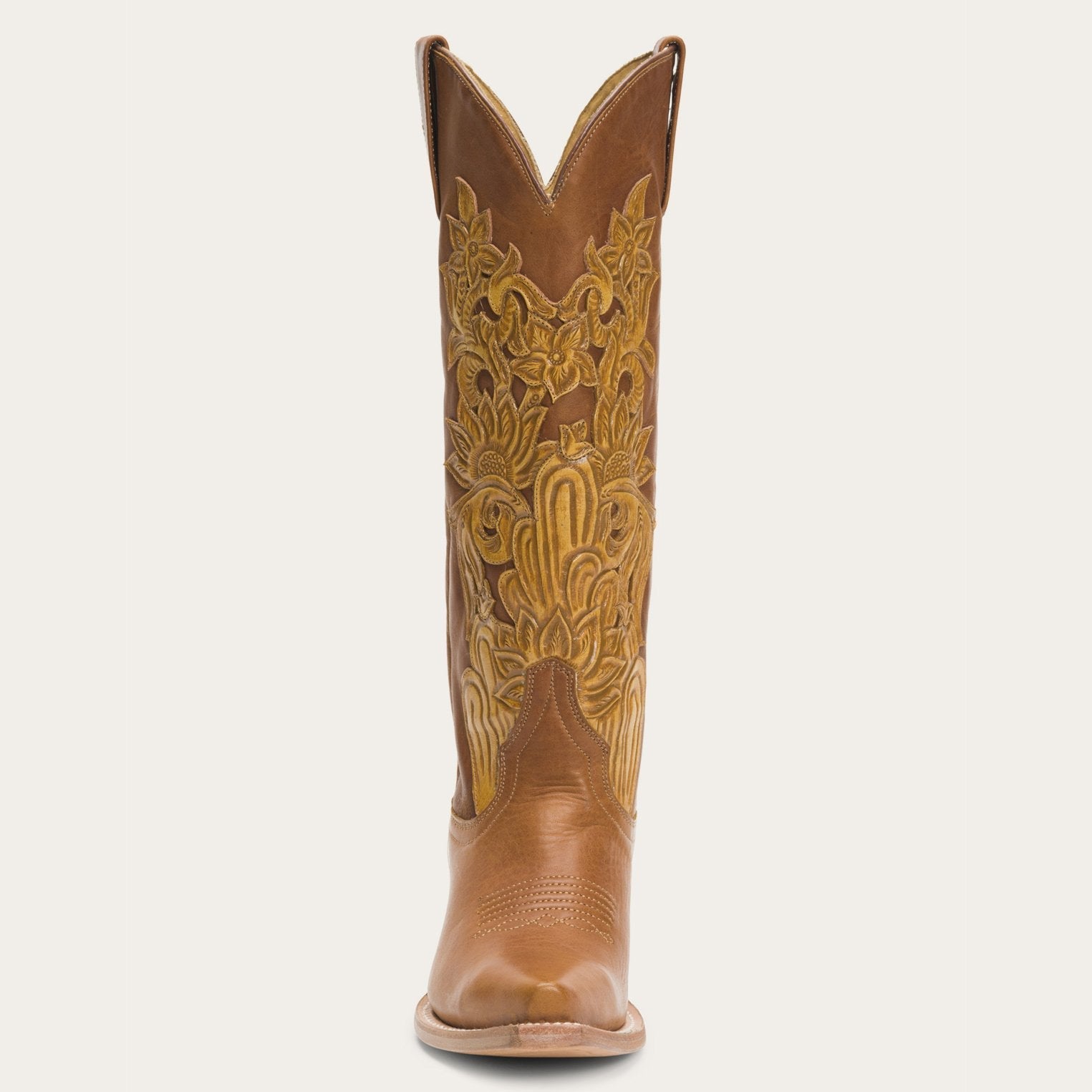 Jules Hand Tooled Leather Boot Brown