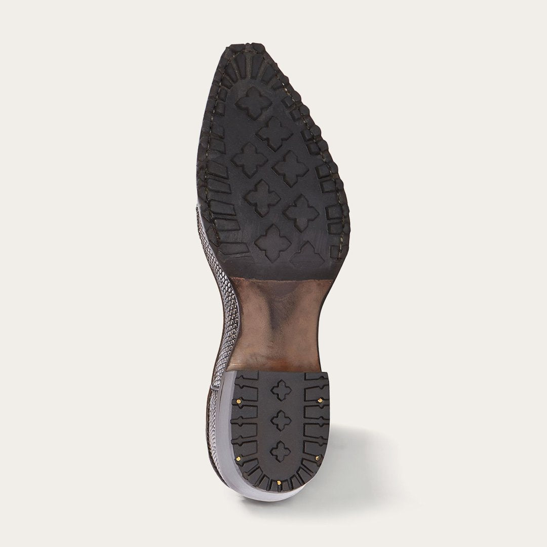 Dakota Brown Suede & Teju Cowboy Boot Brown