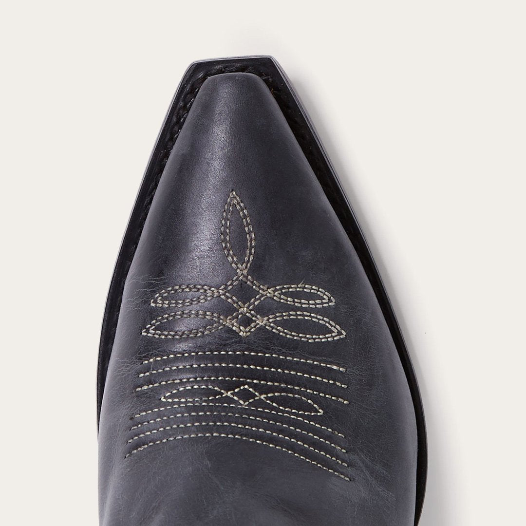 Blair Corded Side Zip Cowboy Boot Black