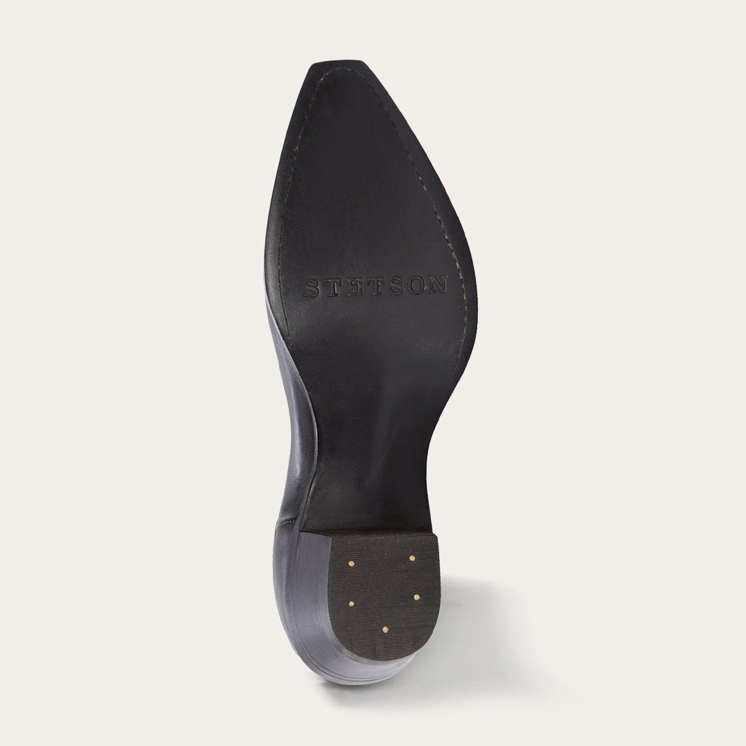 Blair Corded Side Zip Cowboy Boot Black