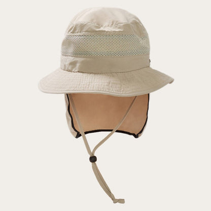 Switchback 'No Fly Zone' Mesh Bucket Hat Khaki