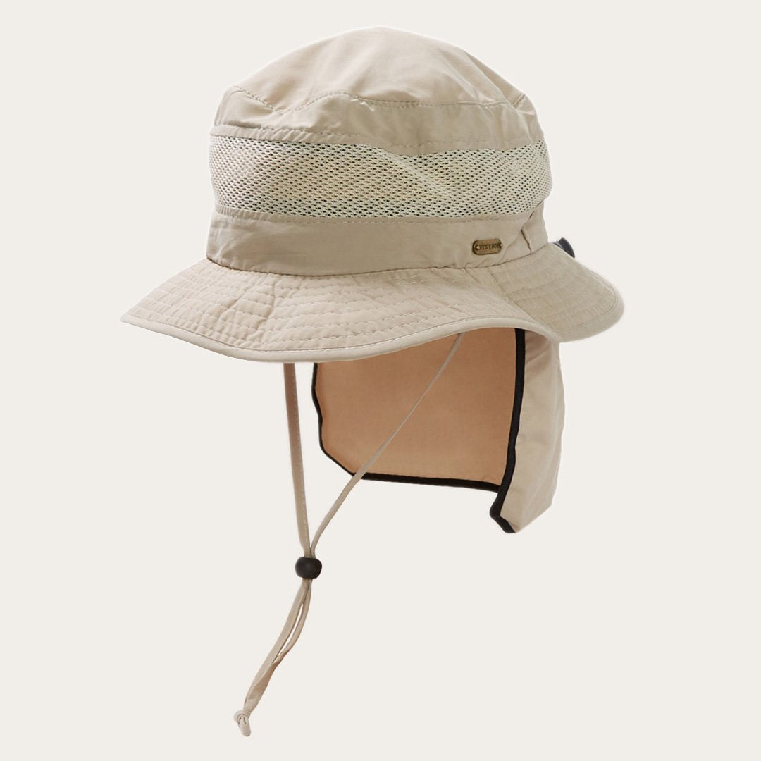 Switchback 'No Fly Zone' Mesh Bucket Hat Khaki