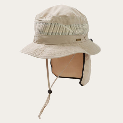 Switchback 'No Fly Zone' Mesh Bucket Hat Khaki