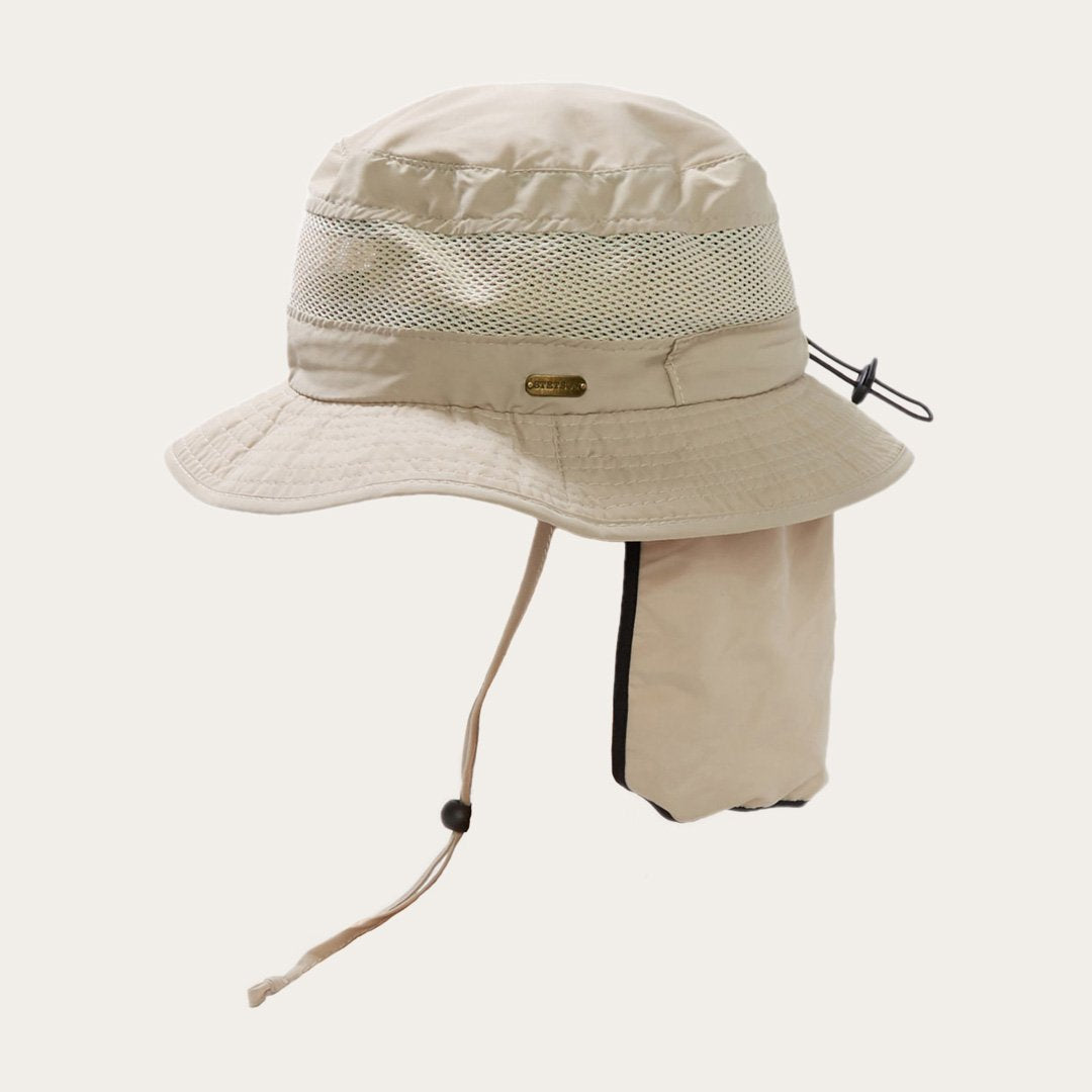 Switchback 'No Fly Zone' Mesh Bucket Hat Khaki