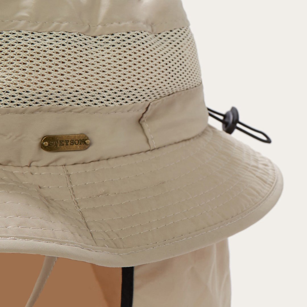 Switchback 'No Fly Zone' Mesh Bucket Hat Khaki