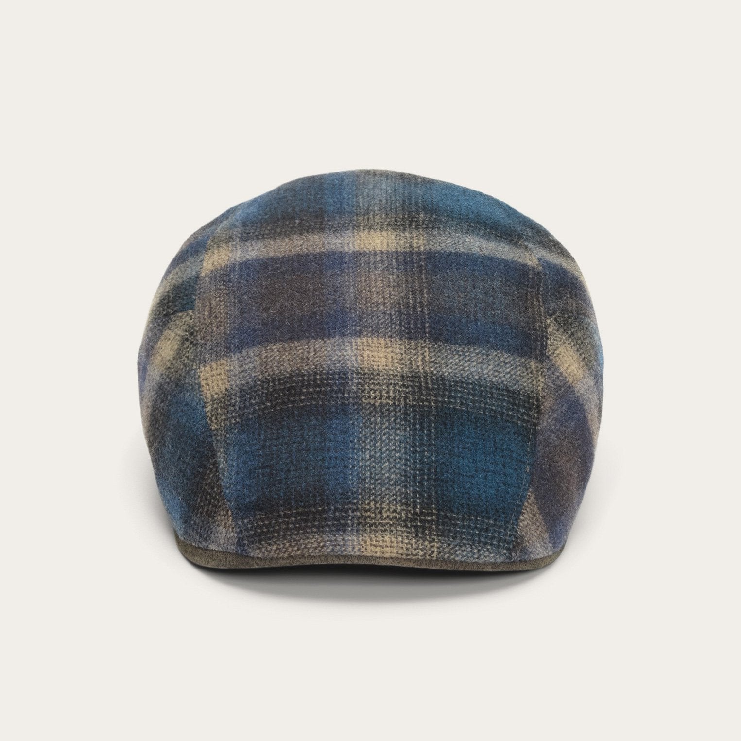 Ivy Virgin Wool Cap Blue Beige Check