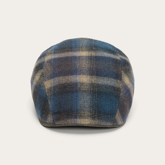 Ivy Virgin Wool Cap Blue Beige Check
