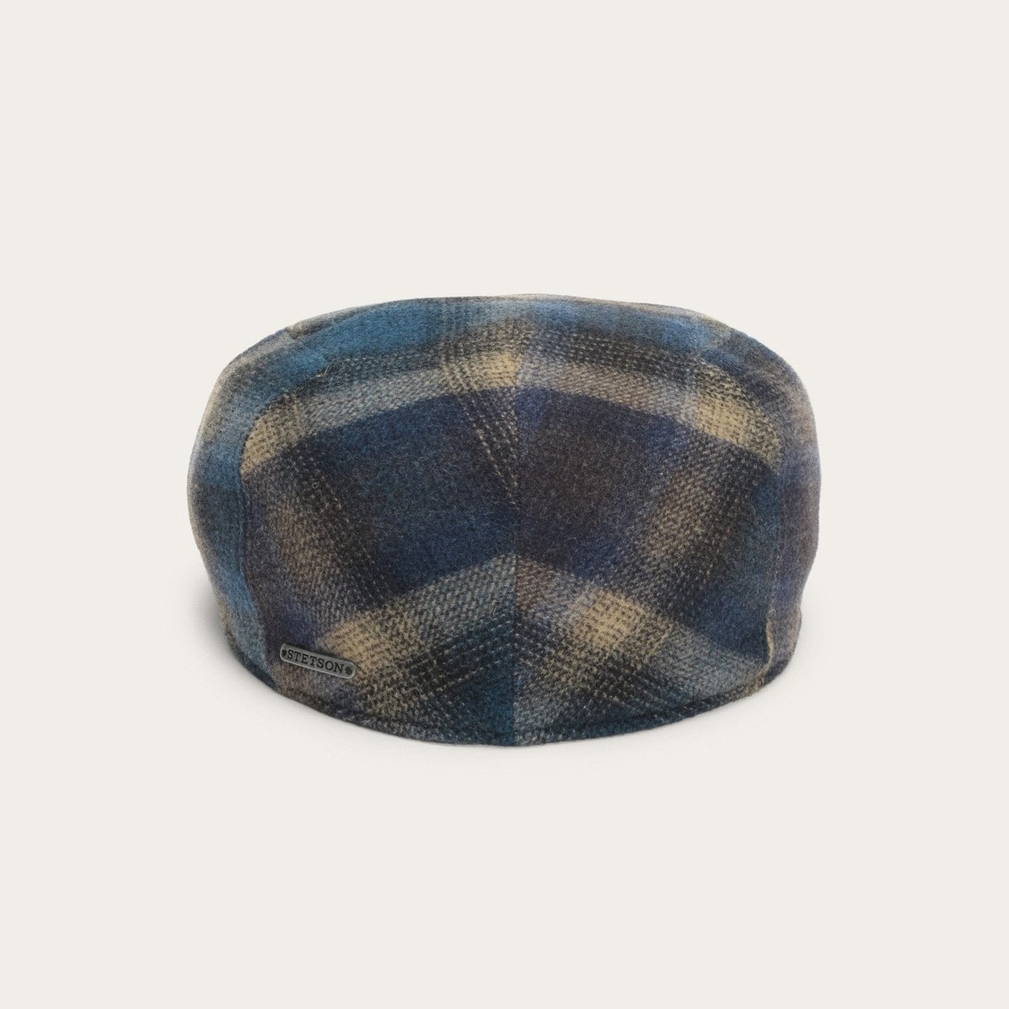 Ivy Virgin Wool Cap Blue Beige Check