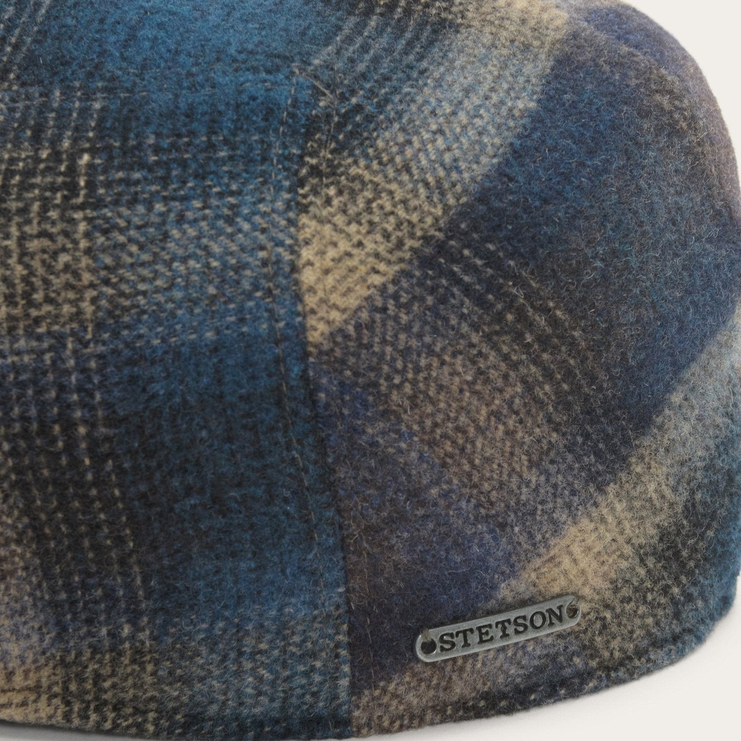 Ivy Virgin Wool Cap Blue Beige Check