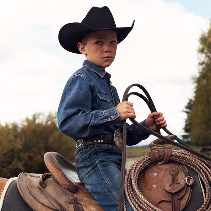 Giddy Up Youth Cowboy Hat Black