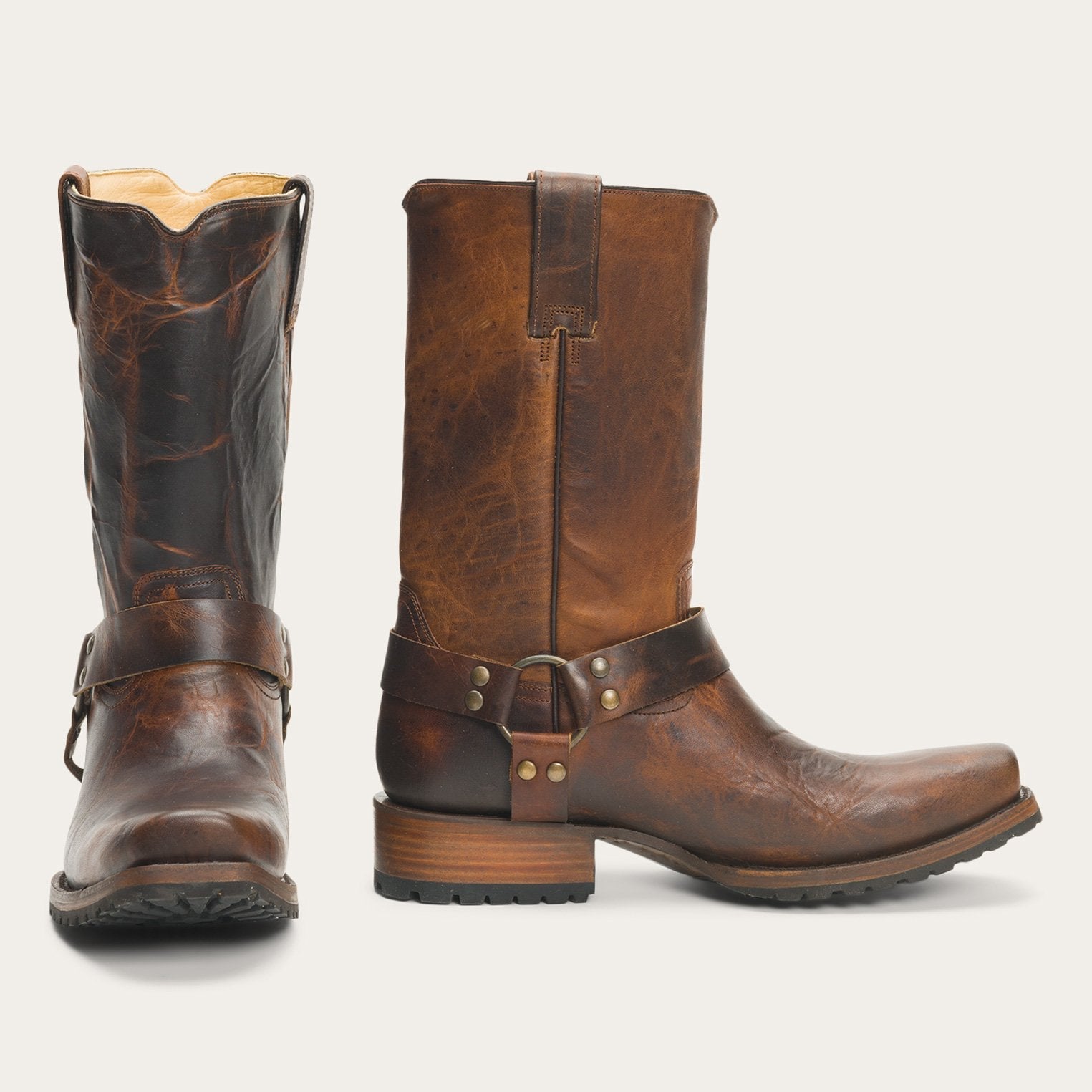 Heritage Harness Boots Waxed Brown