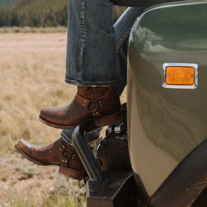 Heritage Harness Boots Waxed Brown