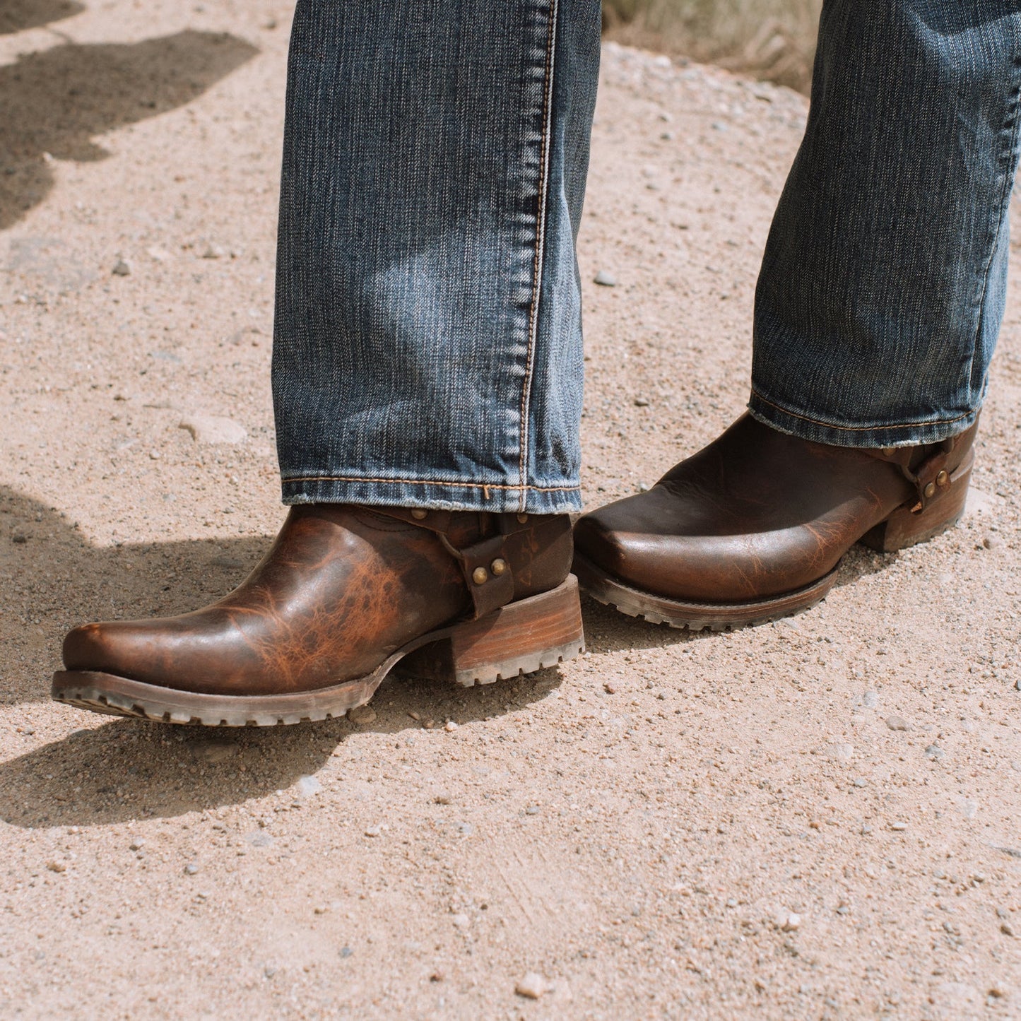 Heritage Harness Boots Waxed Brown