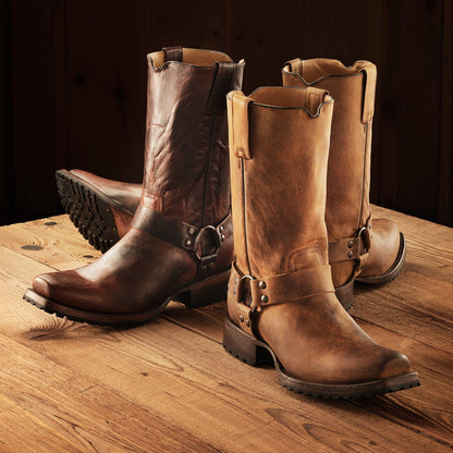 Heritage Harness Boots Waxed Brown