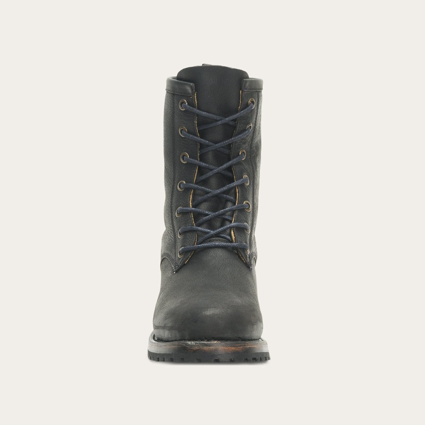 Sam Lace Up Black Leather