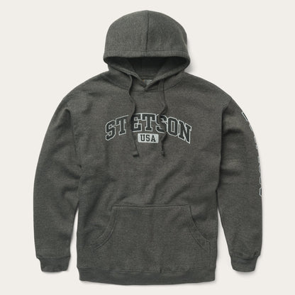 Charcoal Heather Fleece Hooded Sweatshirt Grey