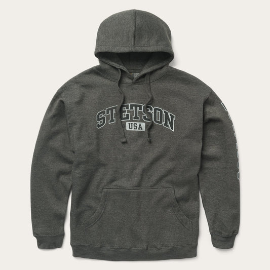 Charcoal Heather Fleece Hooded Sweatshirt Grey