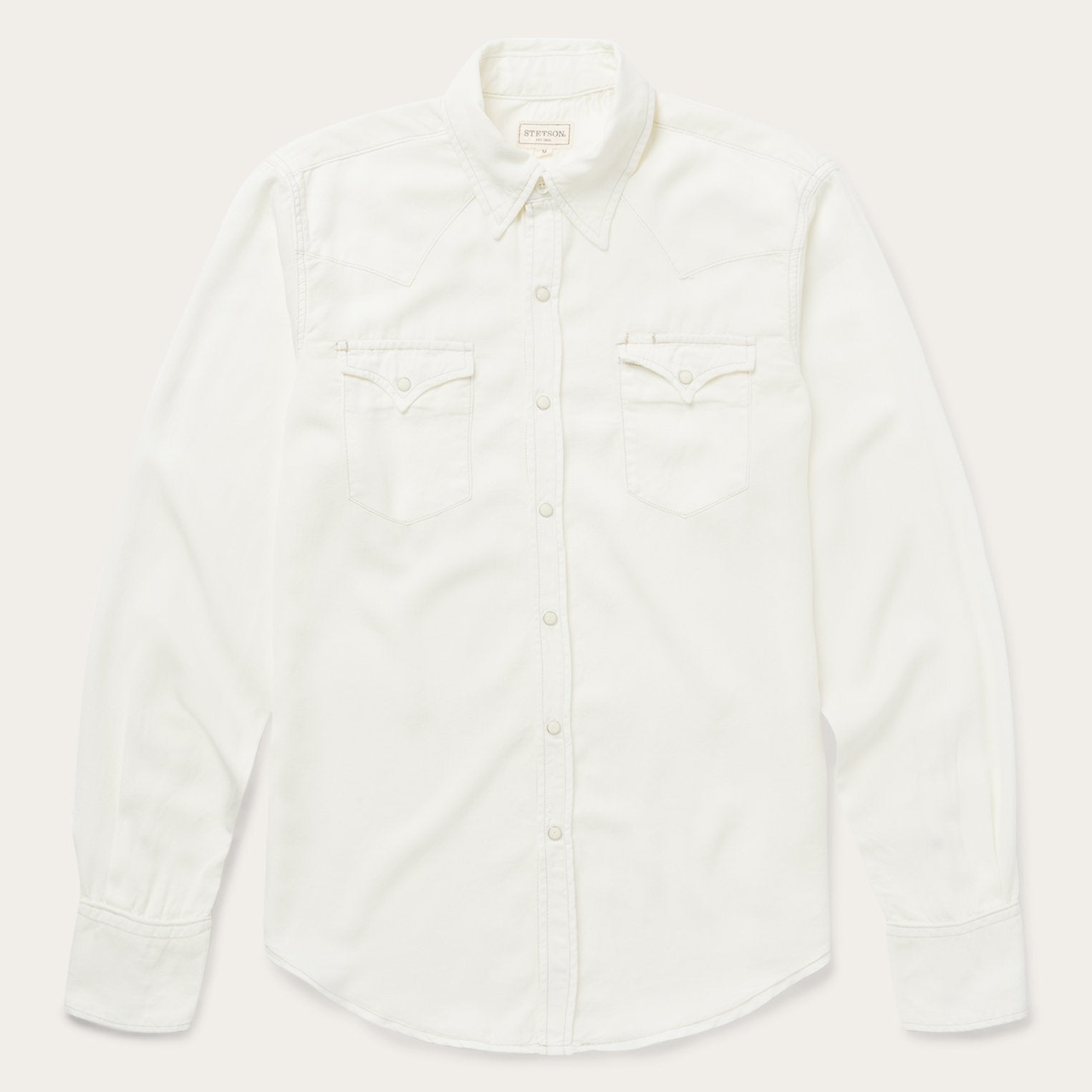 Cream Twill Shirt White