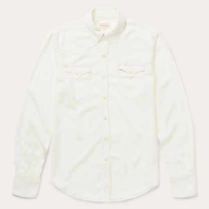 Cream Twill Shirt White