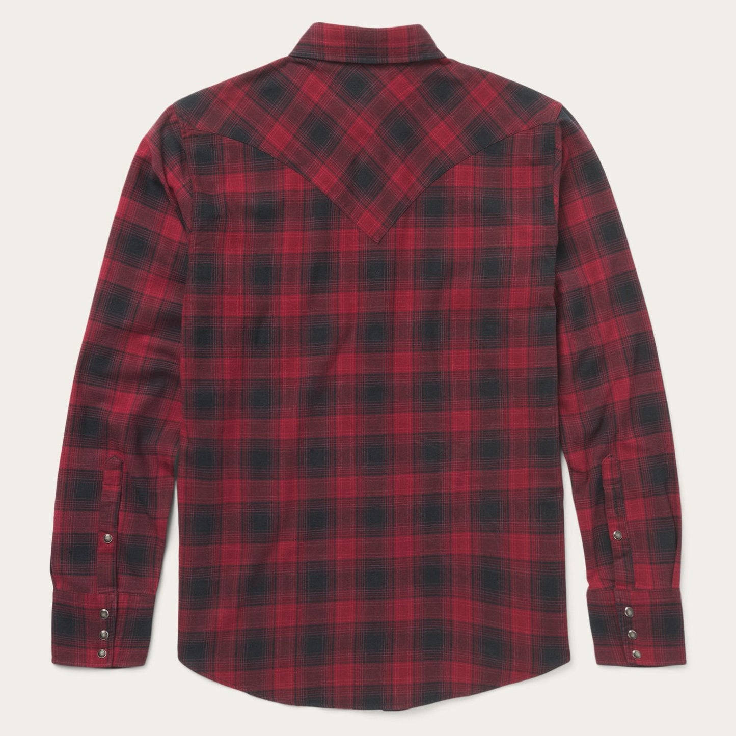 Brushed Twill Plaid Shirt Black