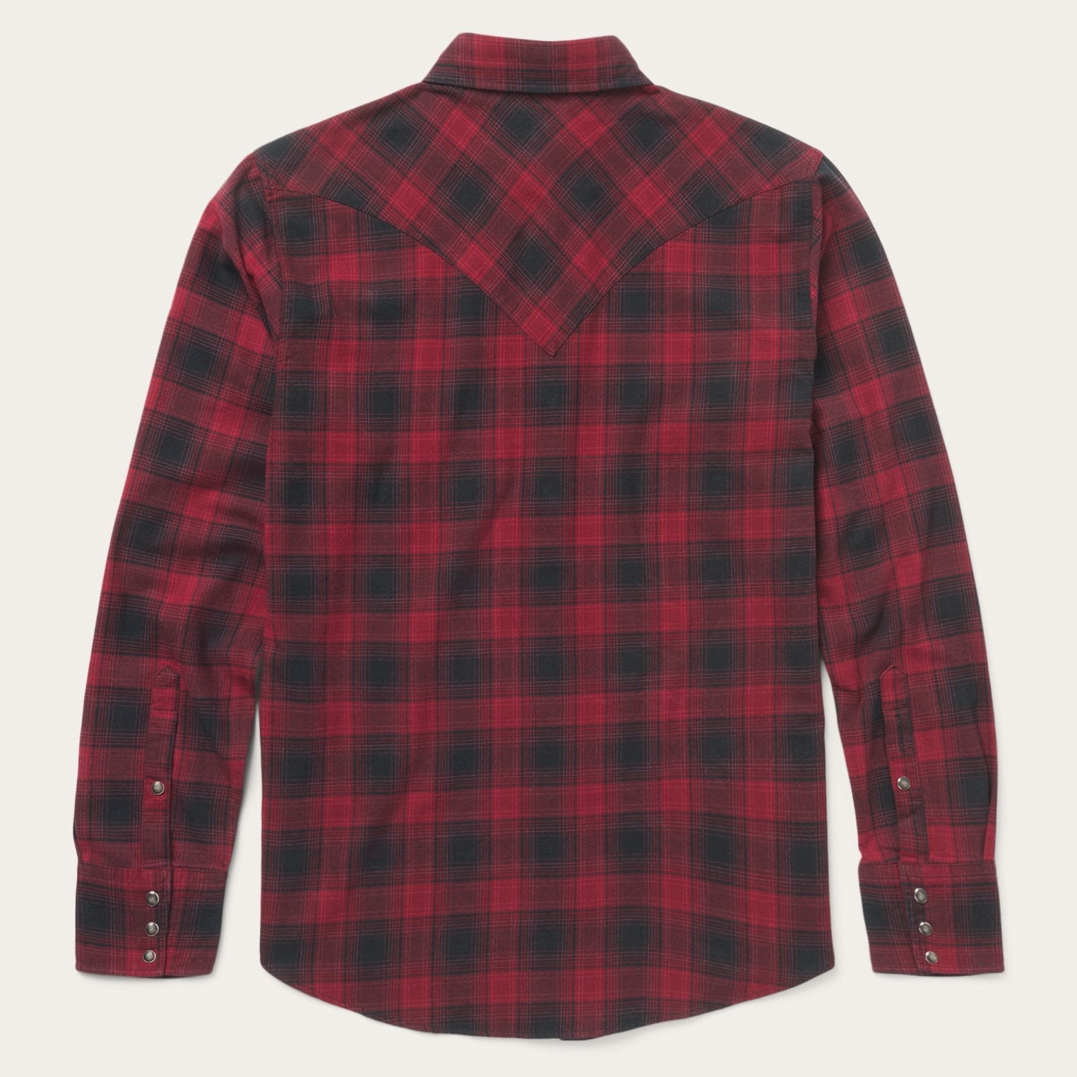 Brushed Twill Plaid Shirt Black