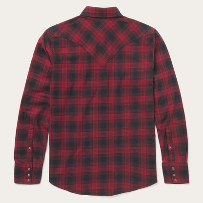 Brushed Twill Plaid Shirt Black
