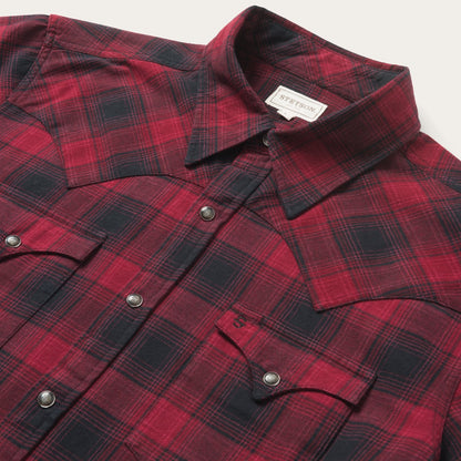 Brushed Twill Plaid Shirt Black