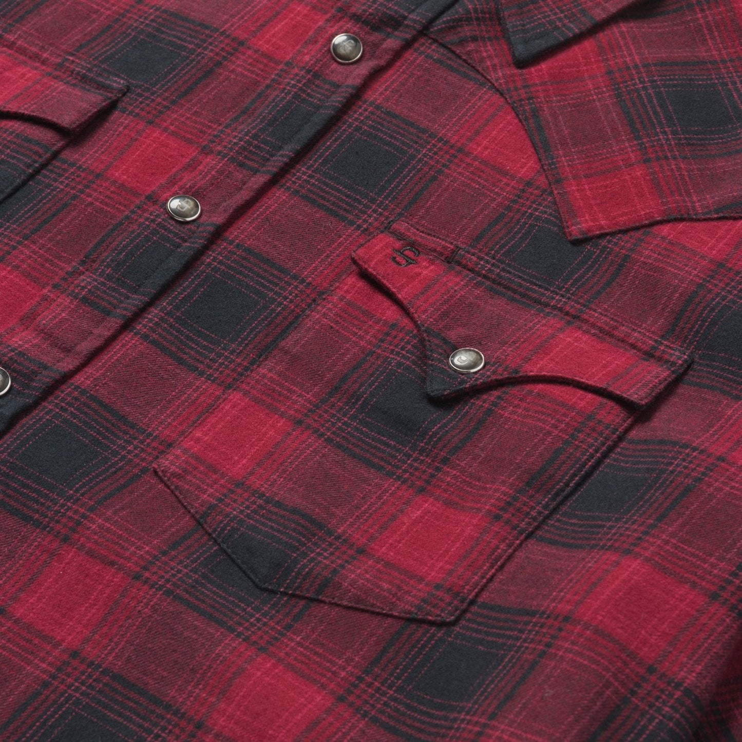 Brushed Twill Plaid Shirt Black