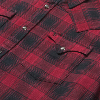 Brushed Twill Plaid Shirt Black
